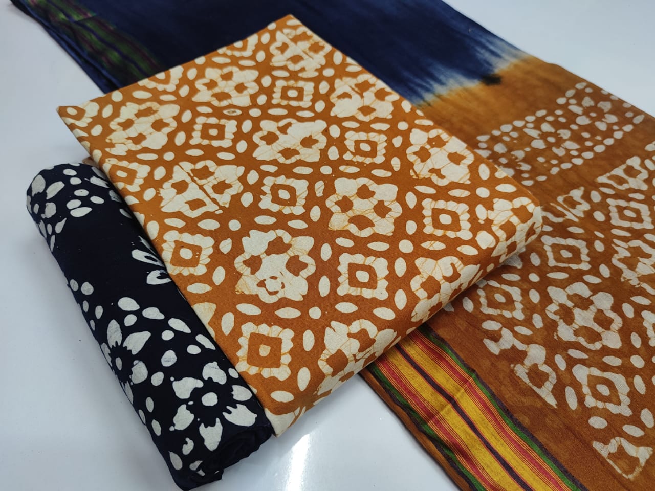 Batik 4 Bandhani Regular Wear Printed Cotton Designer Dress Material Collection
