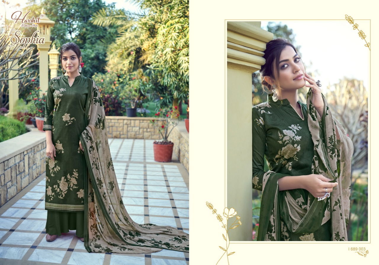 Harshit Sophia Latest Fancy Designer Heavy Casual Wear Pure Cambric Cotton Digital Style Print with Swarovski Diamond Work Dress Material
