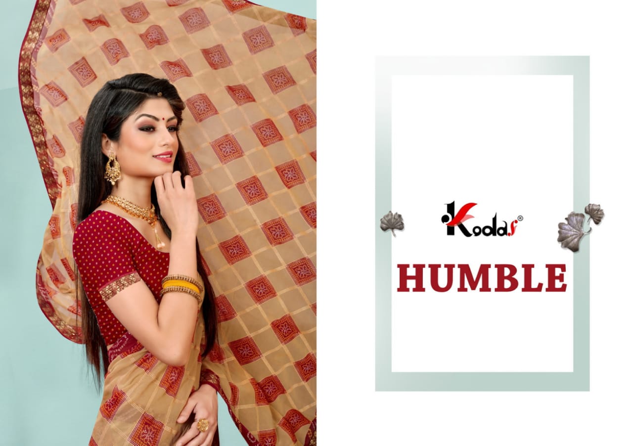 Humble Latest Fancy Designer Georgette Casual Wear Heavy Printed Saree Collection
