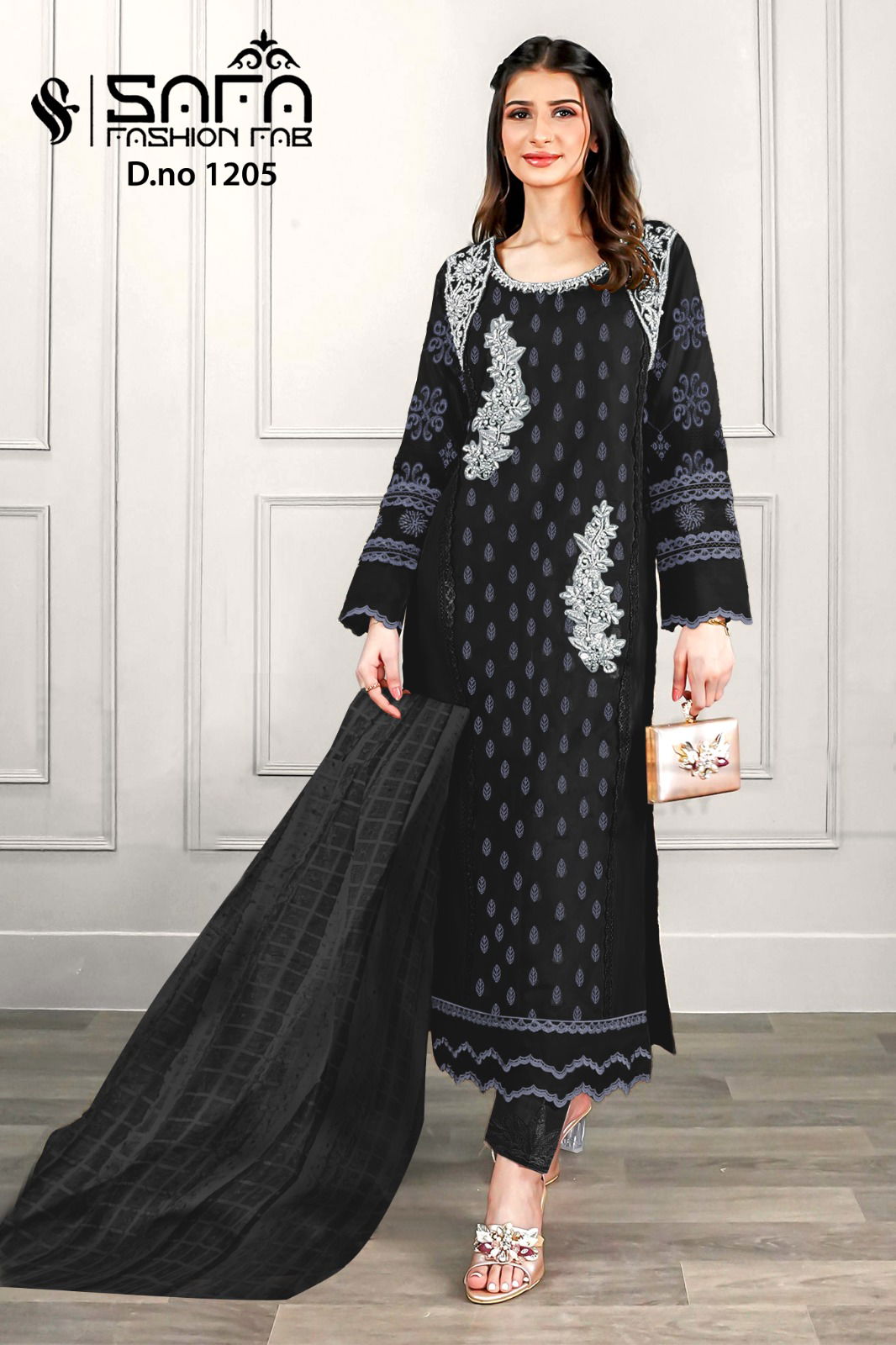 Safa Fashion 1205 Readymade Gorgette Pakistani Suits Orders In india