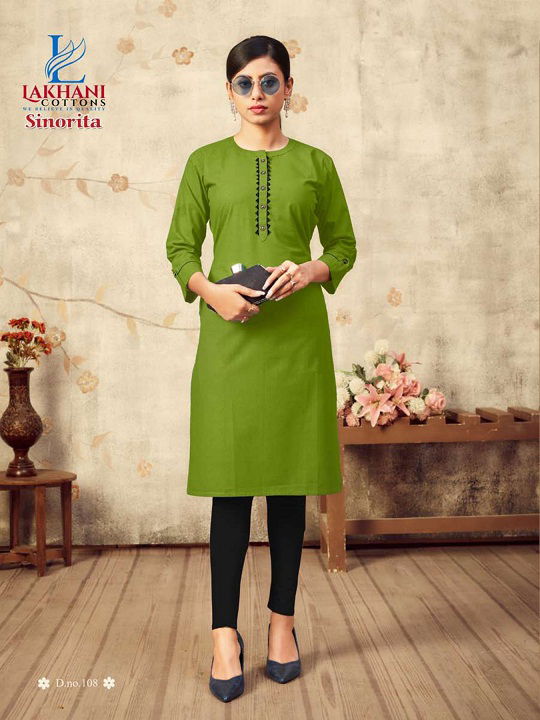 Lakhani Sinorita Pure Cotton Ready Made Designer Kurti Collection