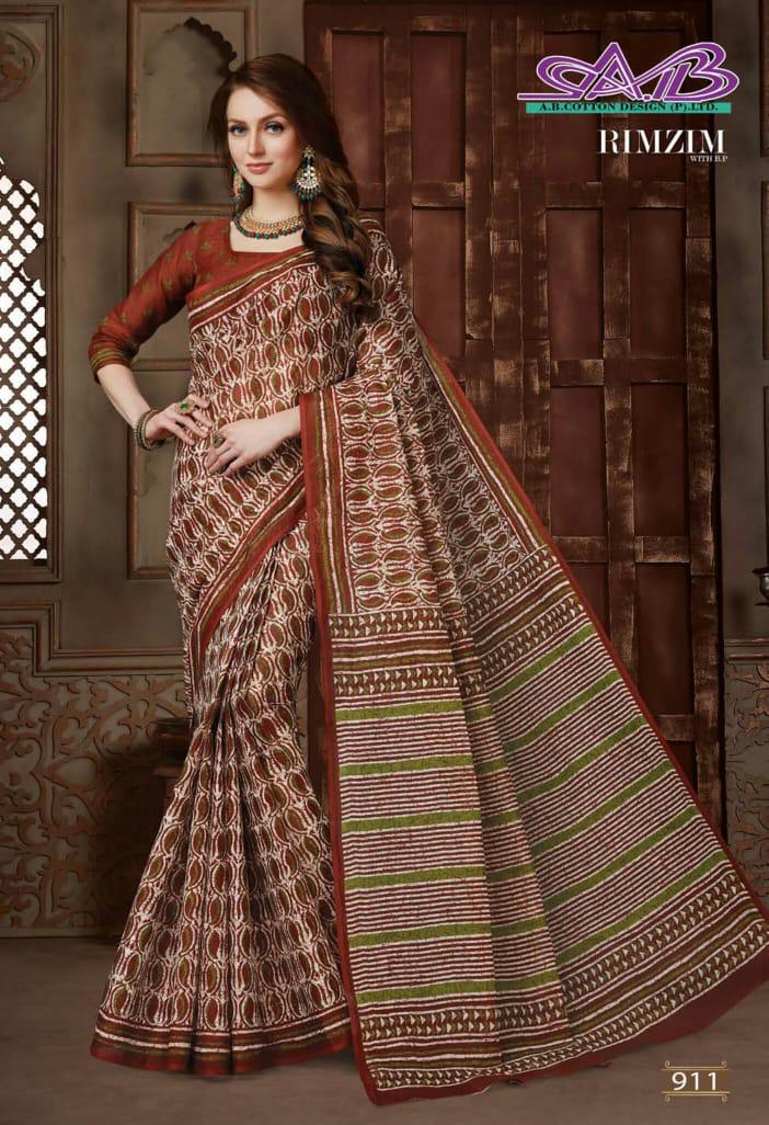 Ab Rim Zim Latest Regular Wear Cotton weaving Designer Printed Sarees Collection