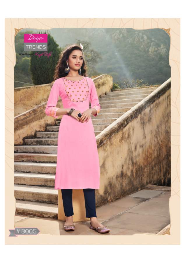 Casual Dairy 3 New Design Ethnic Wear Rayon Embroidery Kurti Collection