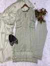 LG 1842 Embroidered Faux Georgette Readymade Suits Wholesalers In Delhi