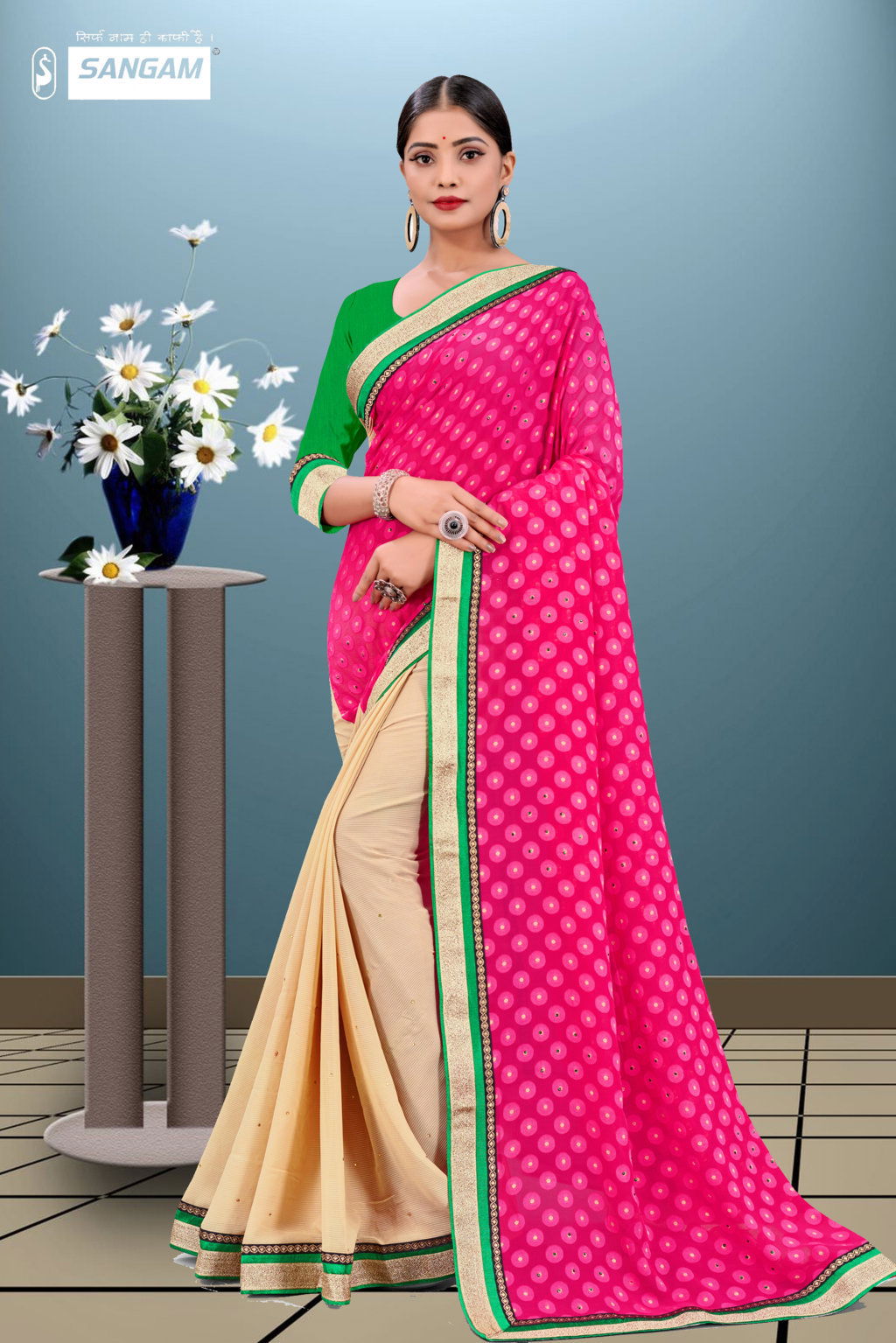 Sangam Pihu 2 Fancy Designer Casual Wear Georgette Printed  Sarees Collection
