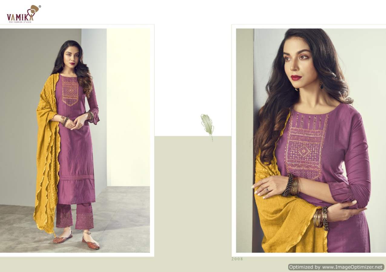 Vamika Ruhana Viscos Silk Festive Wear Designer Heavy Ready Made Collection
