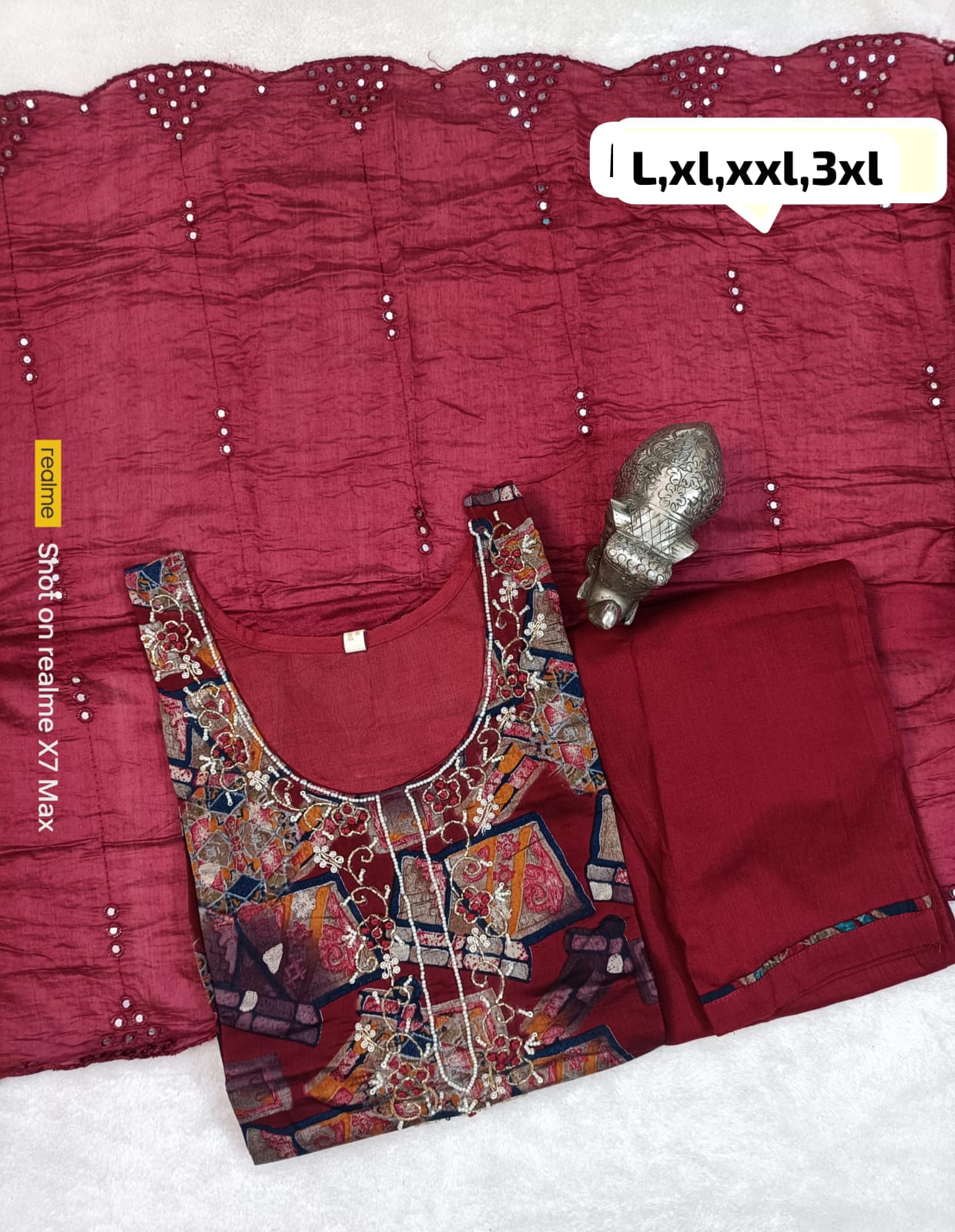 Virat Hand Work Masleen Kurti With Bottom Dupatta Catalog
