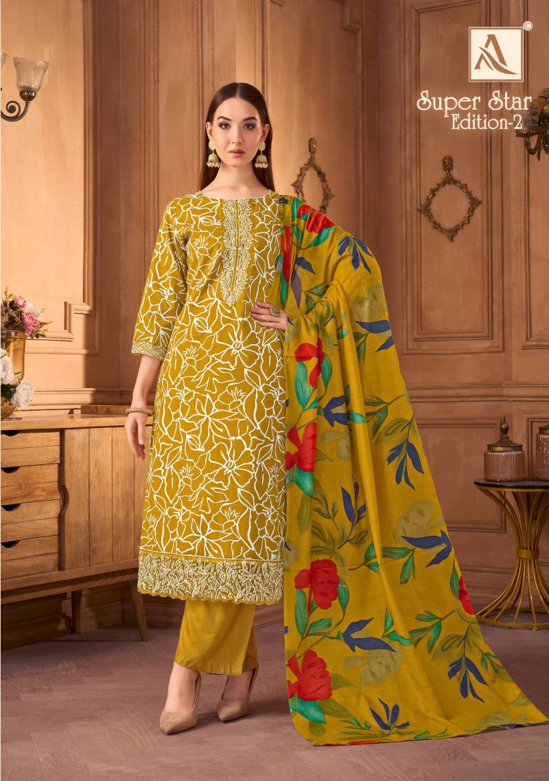 Super Star Edition 2 By Alok Suit Cambric Printed Dress Material Orders In India