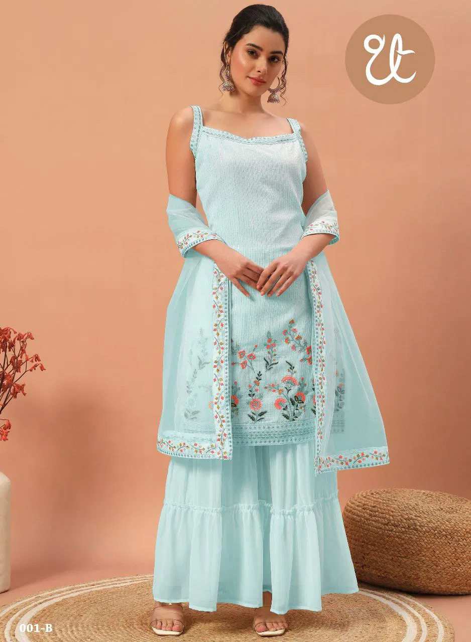 Tt 001 A to D Georgette Readymade Suits Wholesale Shop In Surat