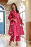 Naisha K 93 Cotton Angrakha Style Printed Kurti With Bottom Dupatta Wholesale Market In Surat
