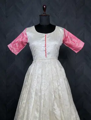 Estaa 4 Heavy Wedding Wear Banarasi Jacquard Ladies Gown Collection