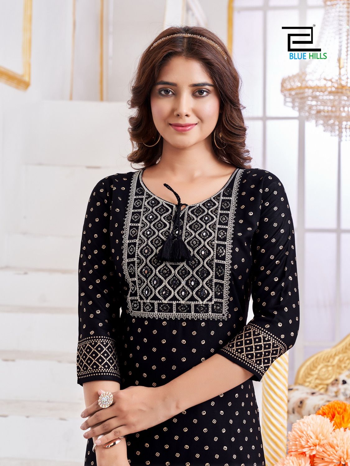 Big Boss By Blue Hills Rayon Foil Printed Kurtis Catalog