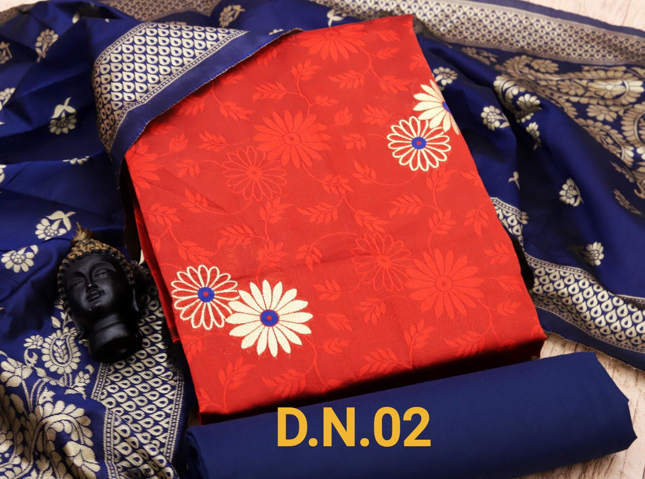 Rnx Jacquard 1 Fancy Latest Designer Casual Wear Banarasi Jacquard Dress Material Collection

