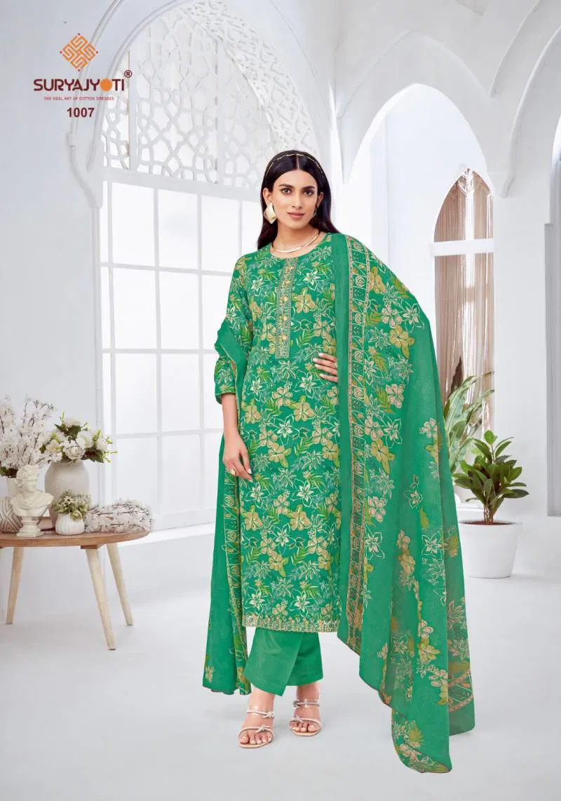 Khushboo Vol 1 By Suryajyoti Lawn Foil Printed Dress Material Wholesale Price In Surat