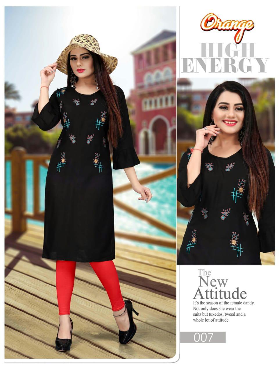 Trendy Aagya orange 2 Enthnic Regular Wear Latest Designer Kurti Collection
