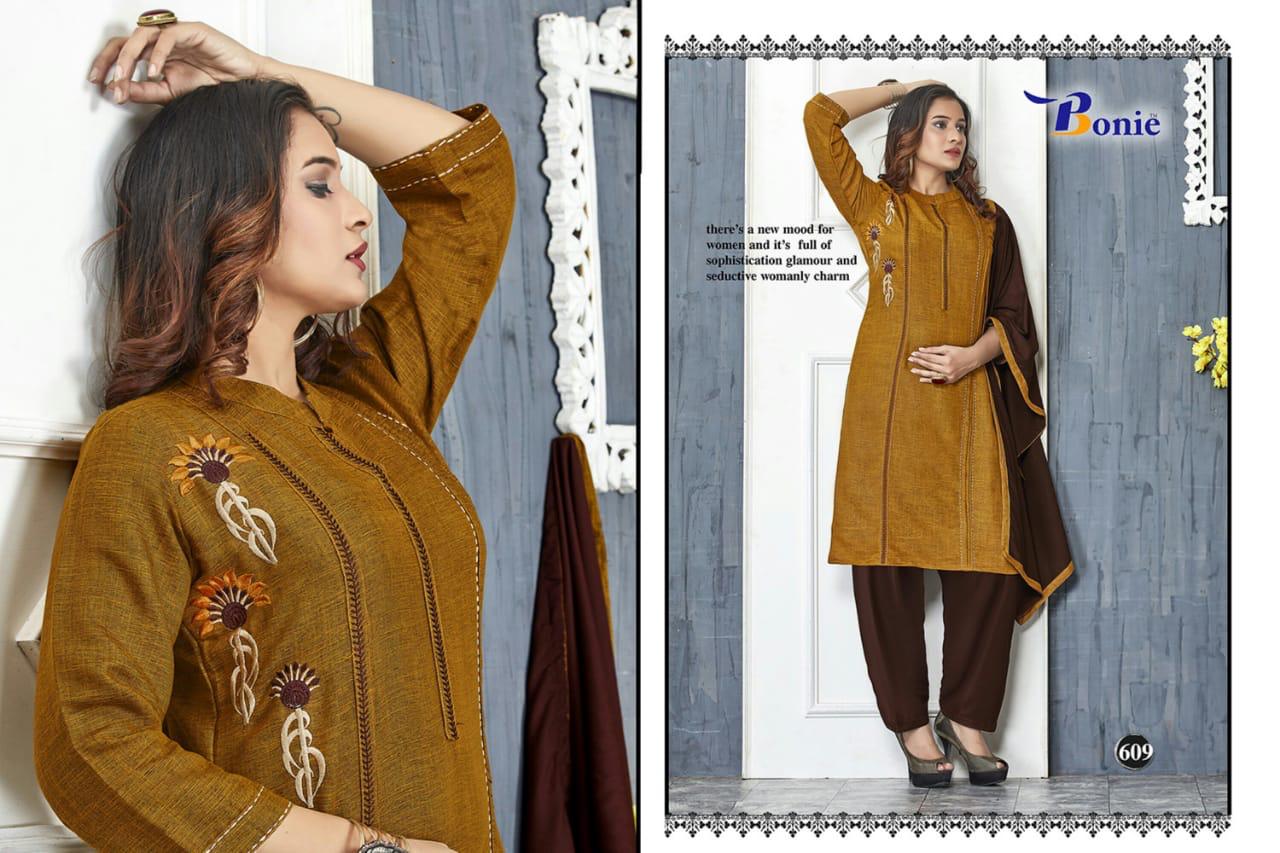 Bonie Naira Latest Designer Patiyala Style Beautiful Neck Design Salwar Suit Collection