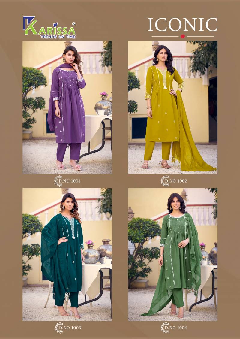Iconic By Karissa Cotton Wholesale Kurti With Bottom Dupatta Suppliers In Mumbai
