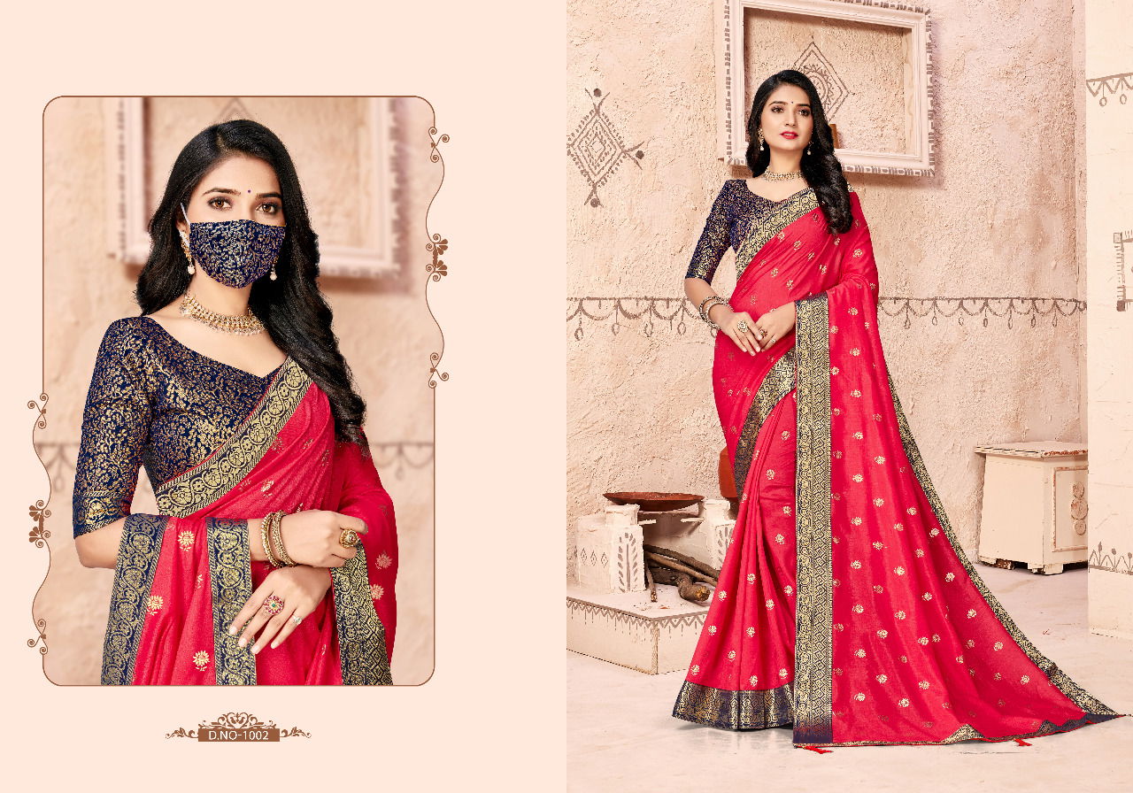 Ronisha Jagnoori Latest Designer Festive Wear Wedding Wear Foil Printed Designer Silk Saree Collection
