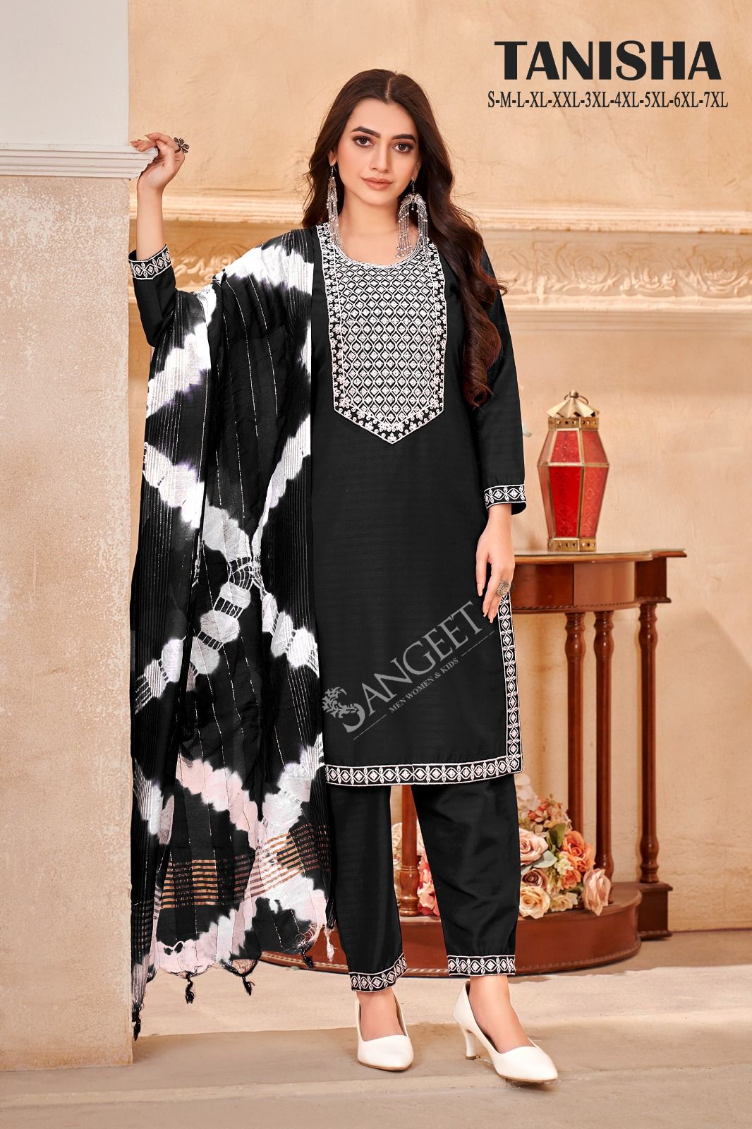 Tanisha By Sangeet Viscose Rayon Embroidery Kurti With Bottom Dupatta Wholesale Shop In Surat