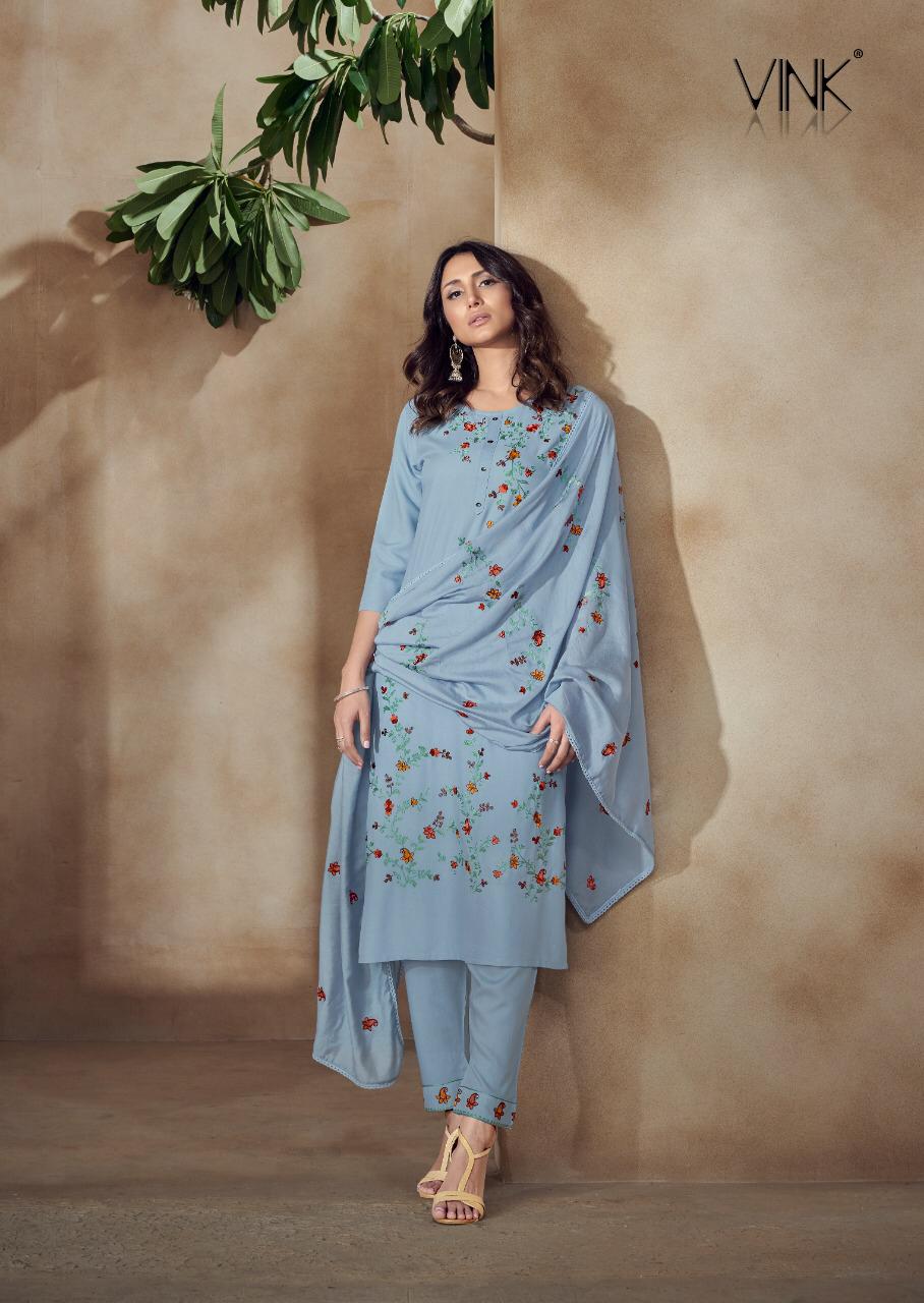 VINK WONDER Fancy Heavy Festive Wear Premium Rayon Kurta With Pant Readymade Collection 