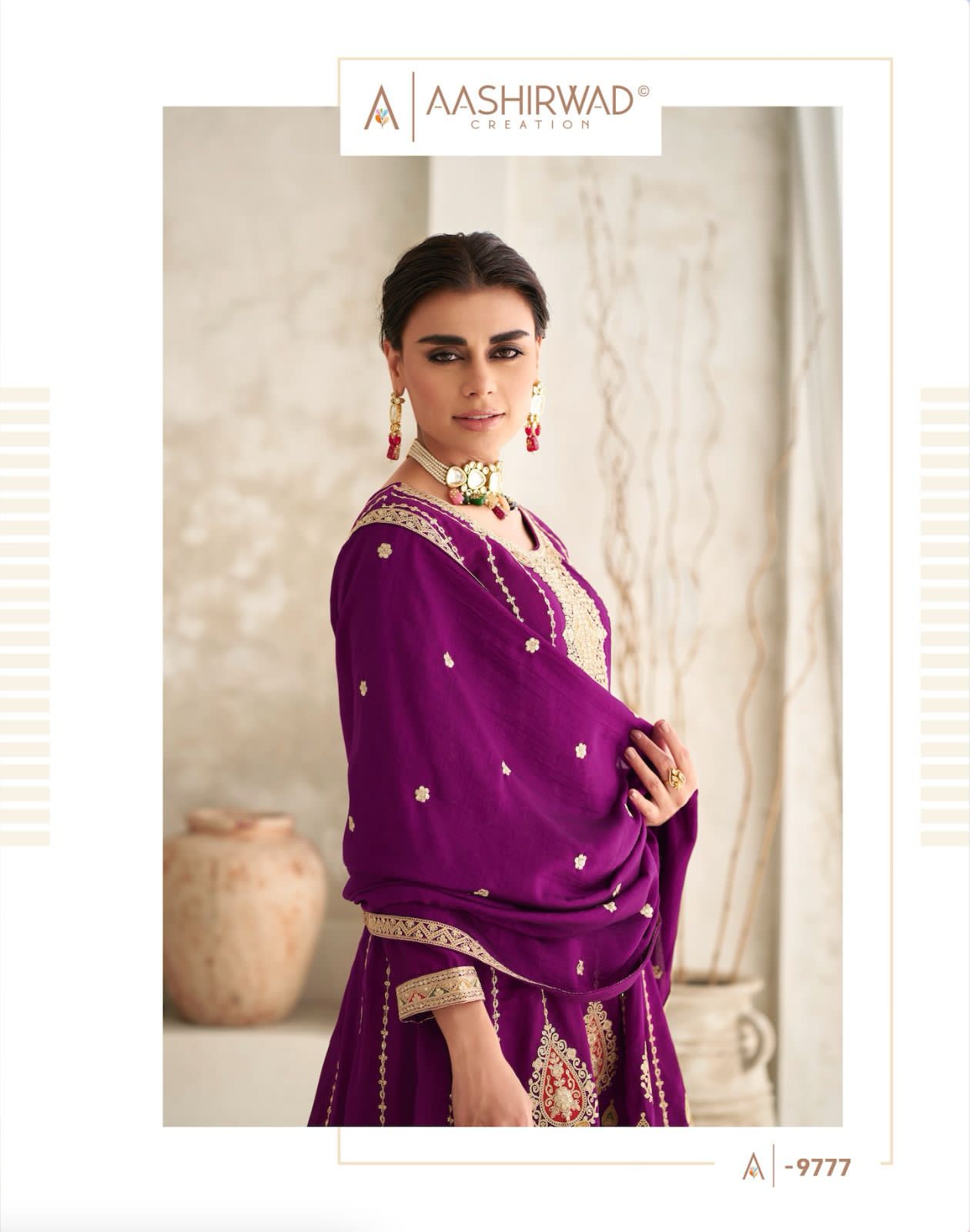 Romani By Aashirwad Heavy Embroidery Wedding Salwar Suits Catalog