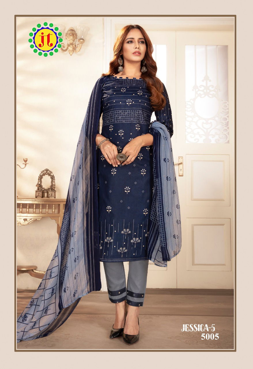 Jt Jessica 5 Latest Regular Wear Printed Cotton Dress Material Collection 