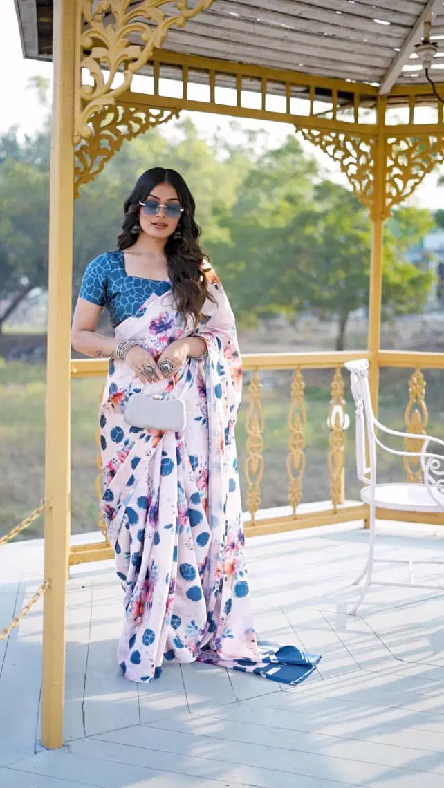 Sf Sizzler 2 Party Wear Printed Satin Silk Saree Wholesale Price In Surat