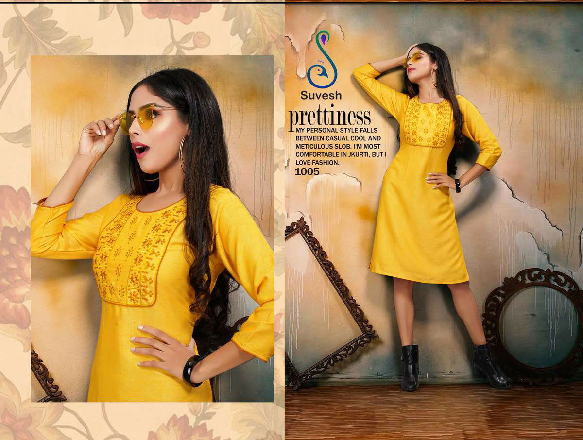 SUVESH NIYATI VOL-2 Latest Design Ethnic Regular Wear Embroidery Work Rayon Kurti Collection