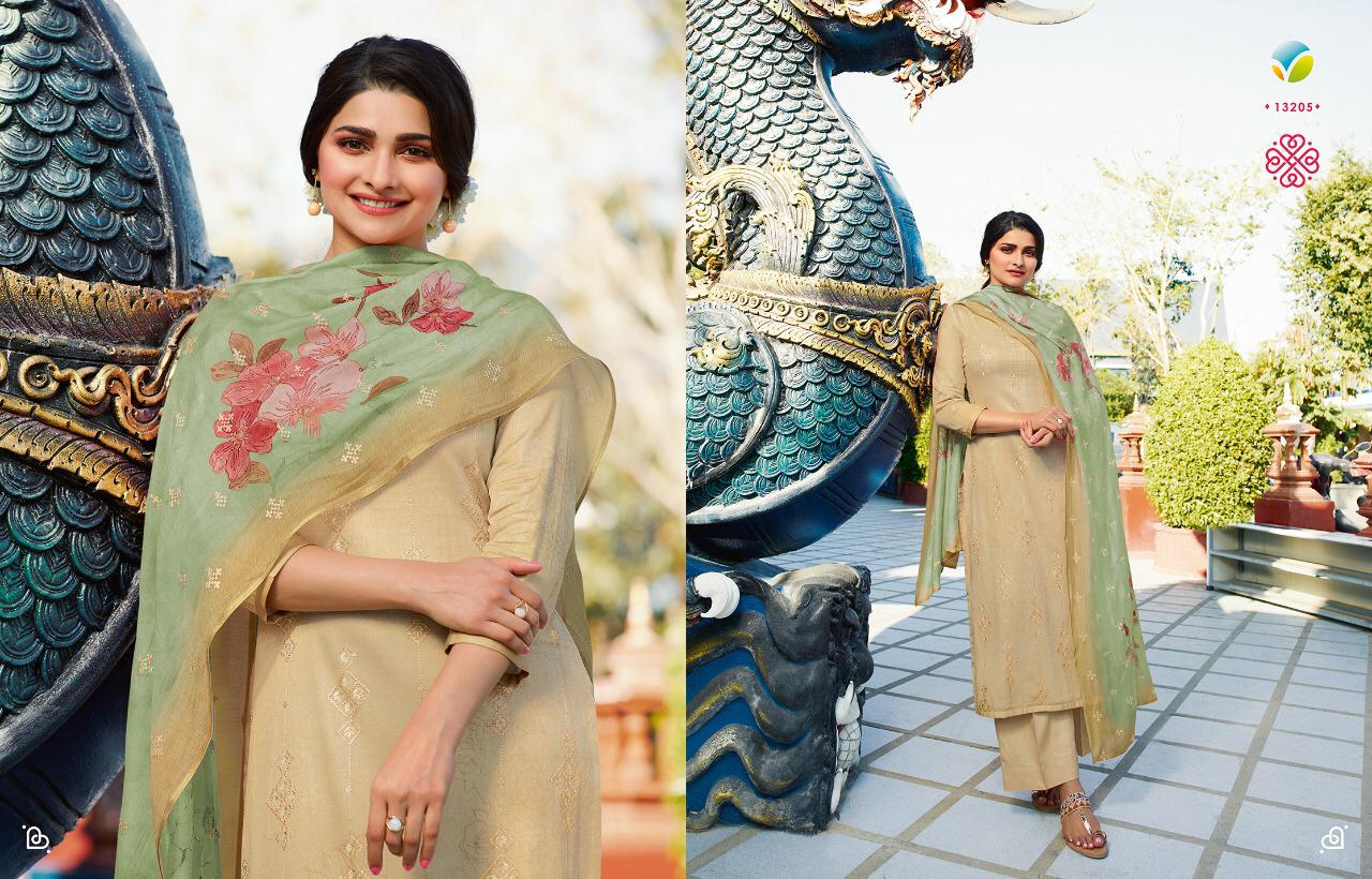 VINAY FASHION KERVIN - SEPHALI Fancy Festive Wear Fine Cotton Satin With Sequence Work Digital Printed Designer Salwar Suit Collection