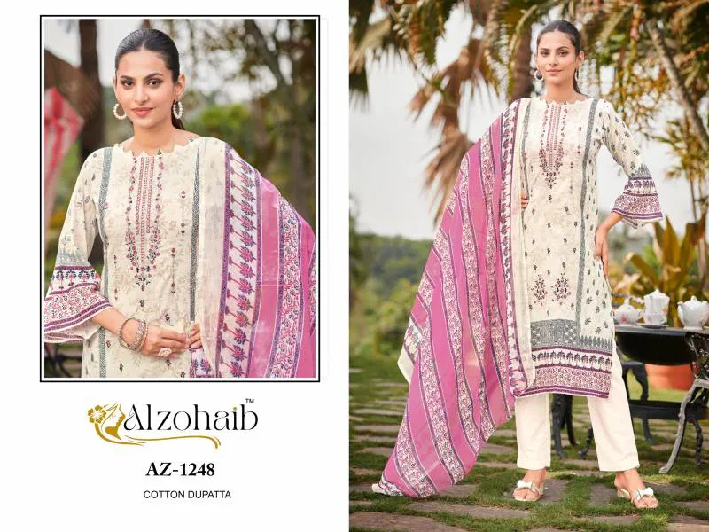 Ruaab Vol 1 By Alzohaib Chiffon Dupatta Pakistani Salwar Suits Bulk Orders In India