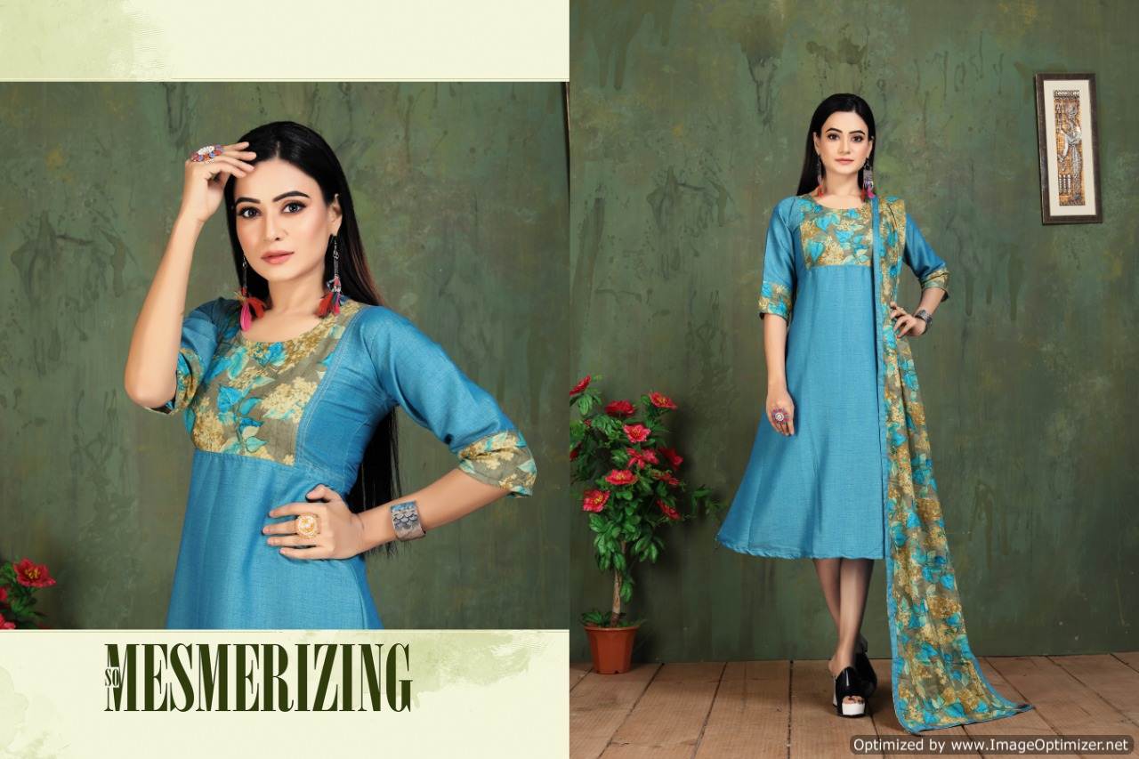 Kinti Patang Vol 13 New Fancy Collection Of Printed Designer Anarkali Cut Heavy Rayon Kurtis 
