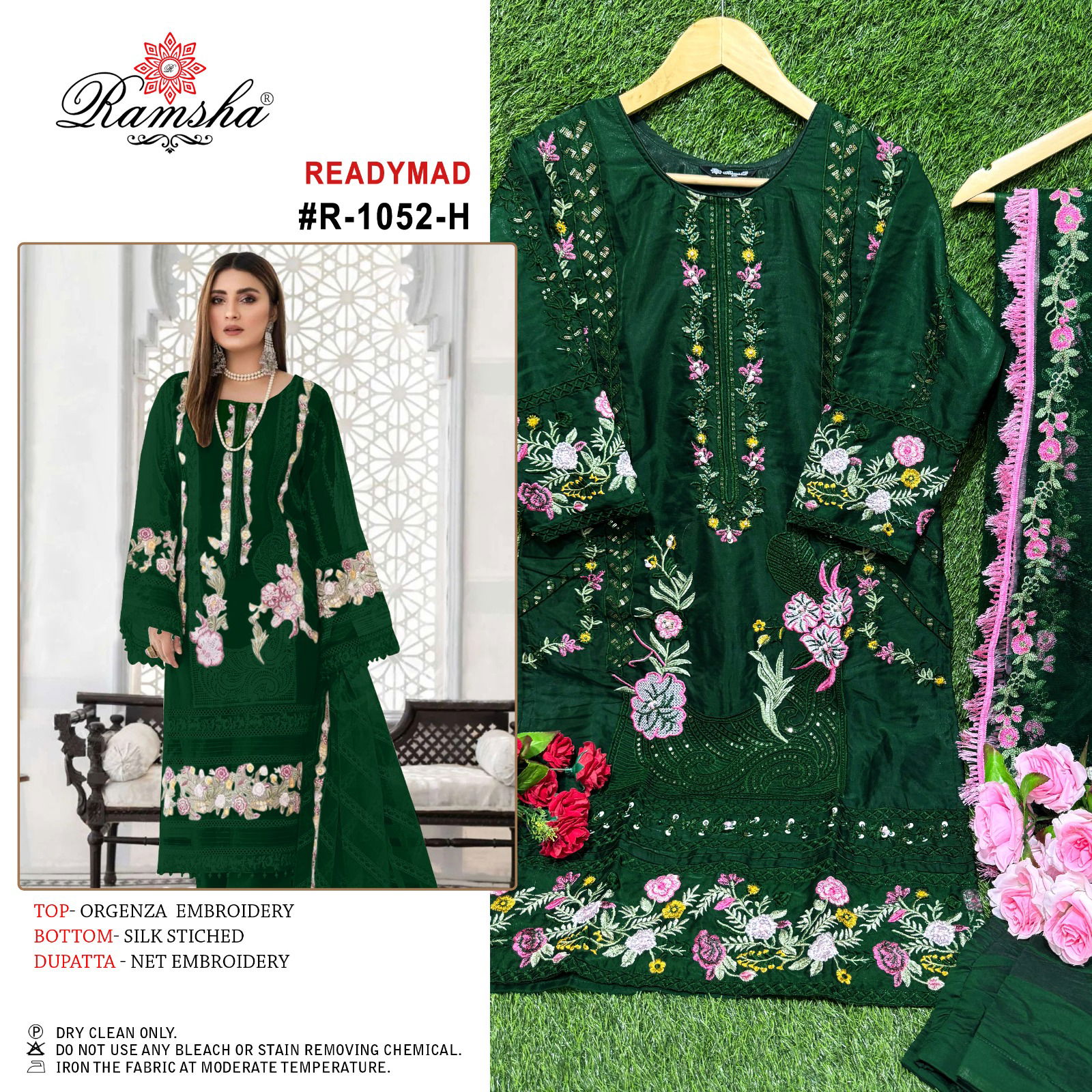 R 1052 By Ramsha E To H Pakistani Suits Catalog

