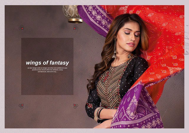 Aarvi Queen 3 Latest fancy regular Wear Pure Cotton Cambric Dress Material Collection
