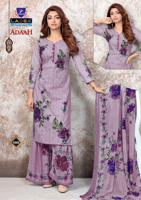 Lassa Adaah Latest Daily Wear Printed Pure Cottom Dress Material Collection 