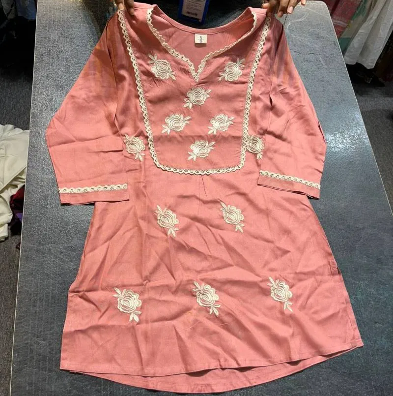 Naisha K 15 Rayon Embroidered Short Kurti Wholesale Suppliers In Mumbai