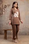 Naisha K 356 Cotton Silli Embroidered Hand Work Co Ord Set Wholesalers In Delhi