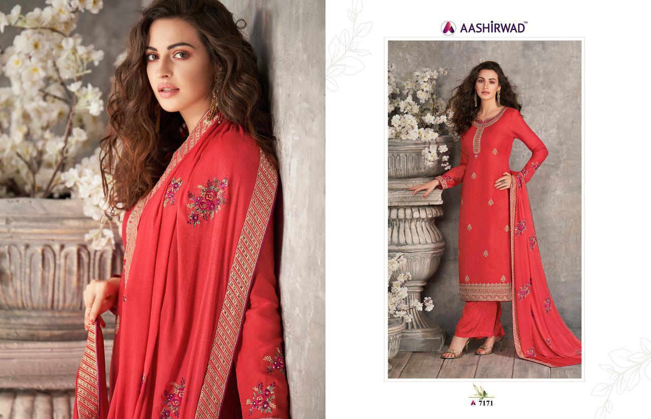 Haseena New Launch Of Latest Designer Salwar Suit Collection With Embroidery Neck Design And Silky Georgette With Heavy Embroidery Work