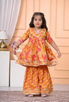 Naisha Kids 01 Cotton Kurta Sharara With Dupatta Bulk Orders In India