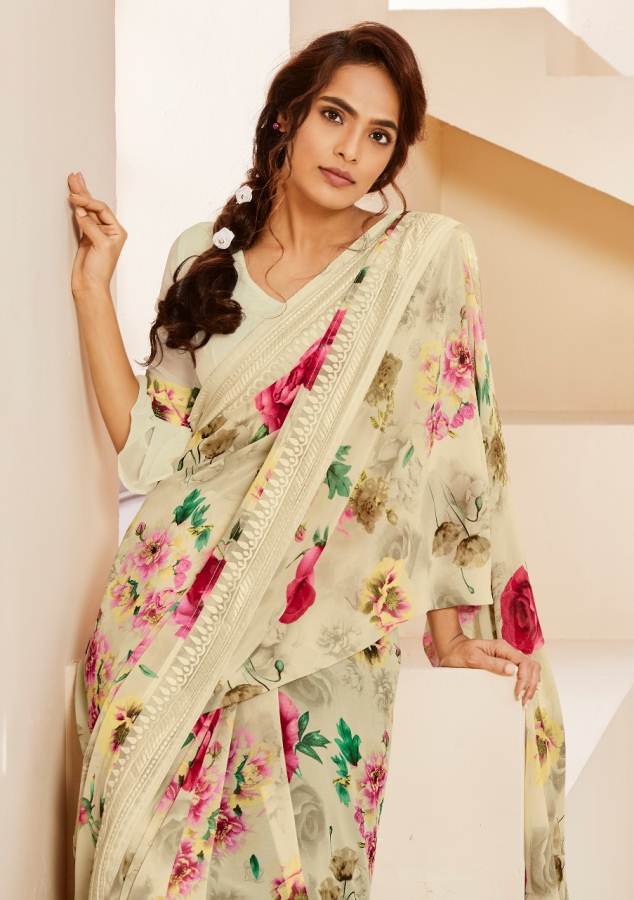 Shangrila Kamini Vol-14 Launch Latest Designer Daily Wear Georgette Saree With Kalakari Border 