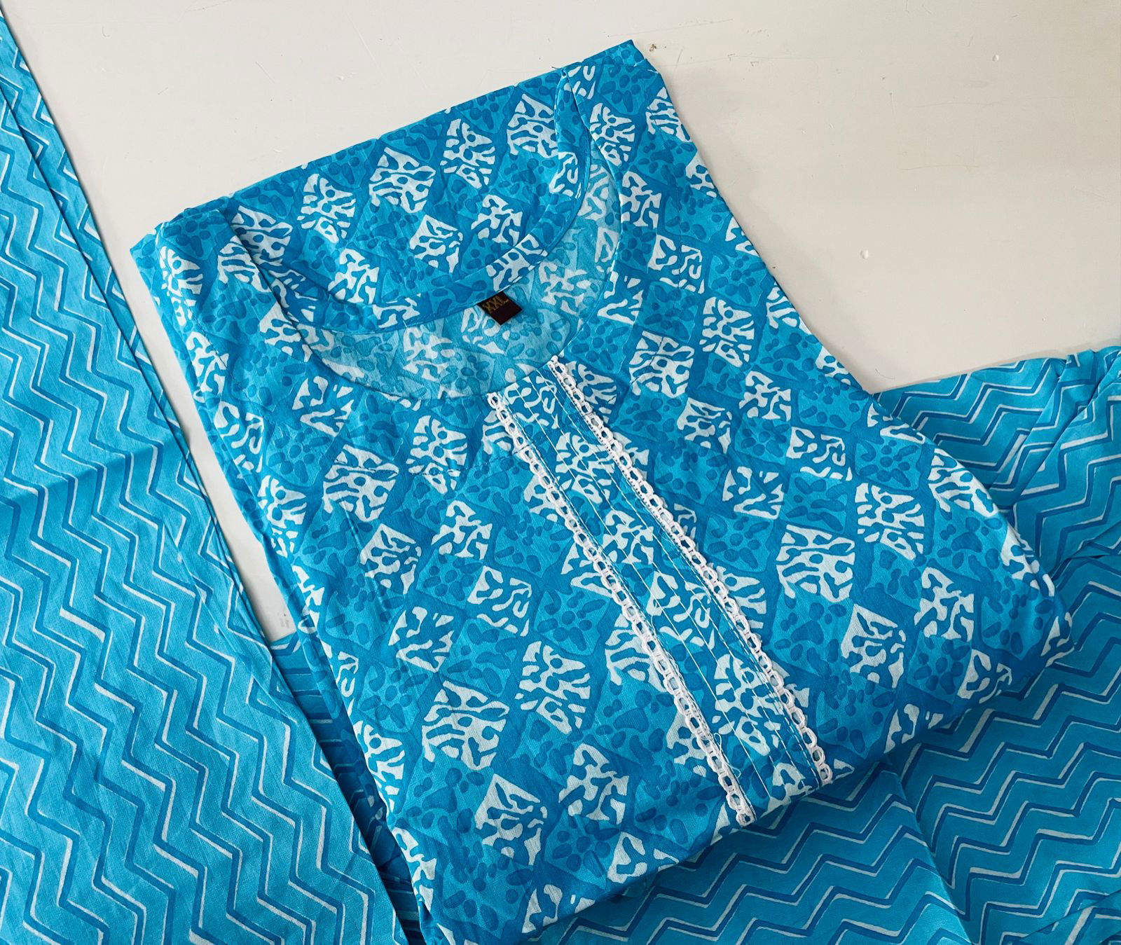 Virat Printed  Jaipuri Cotton Kurti With Bottom Catalog