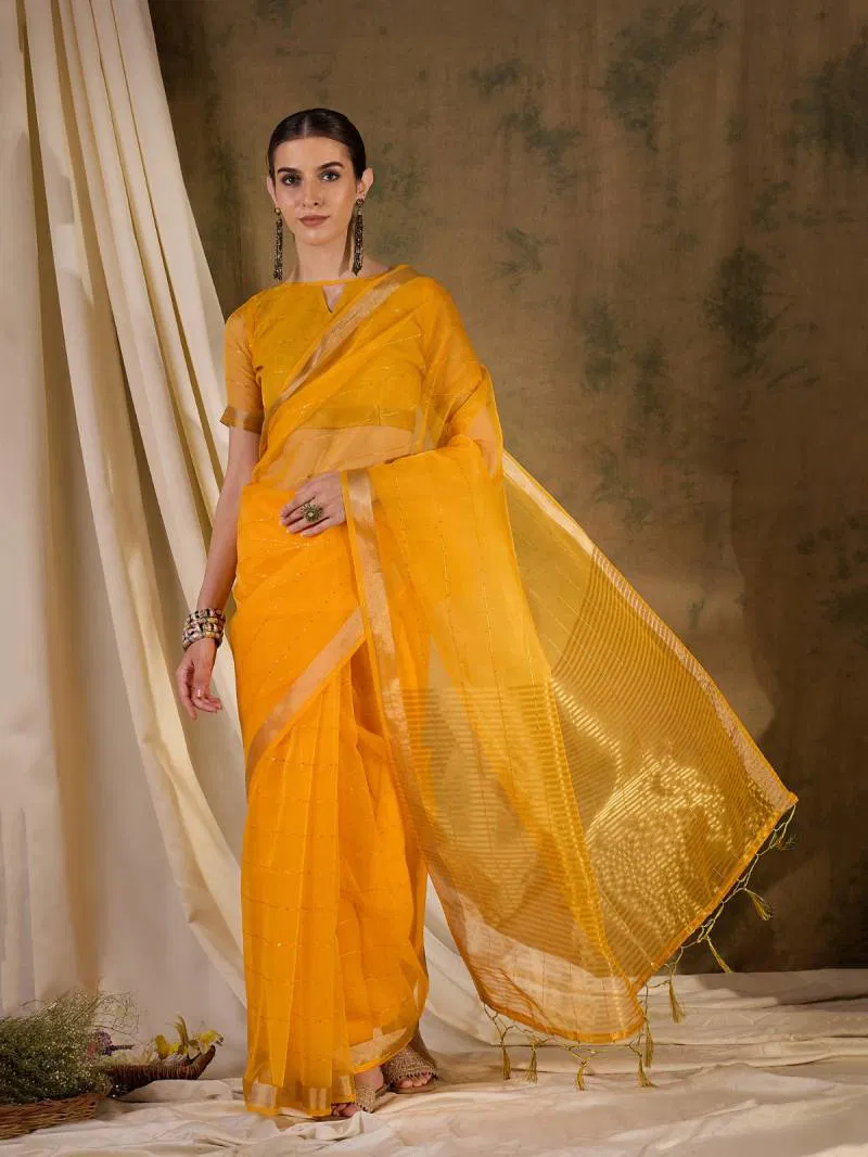 Color Set 8212 Organza Silk Festive Wear Saree Online Wholesale