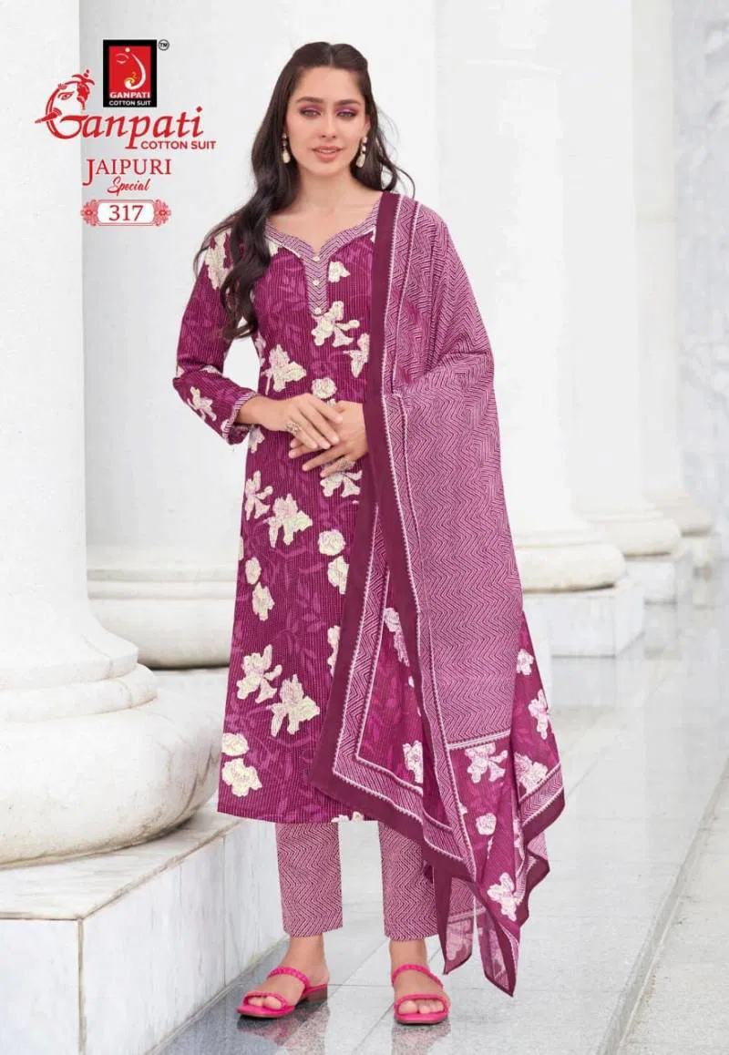 Jaipuri Special Vol 15 By Ganpati Cotton Printed Dress Material Suppliers In India