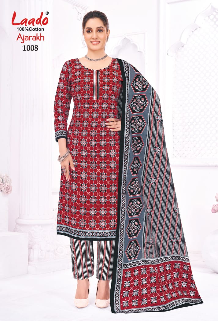 Ajarakh Vol 1 By Laado Cotton Printed Dress Material Wholesale Suppliers In Mumbai