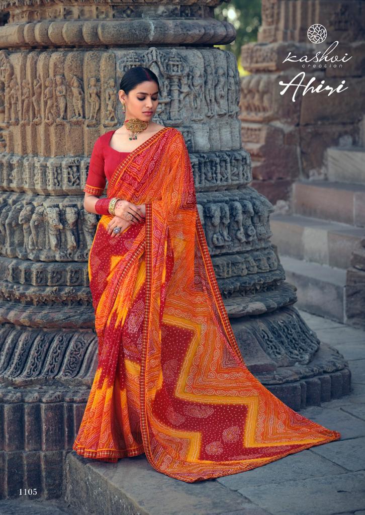 Kashvi Ahiri Latest Designer Casual Wear Chiffon With Fancy Less Printed Saree Collection
