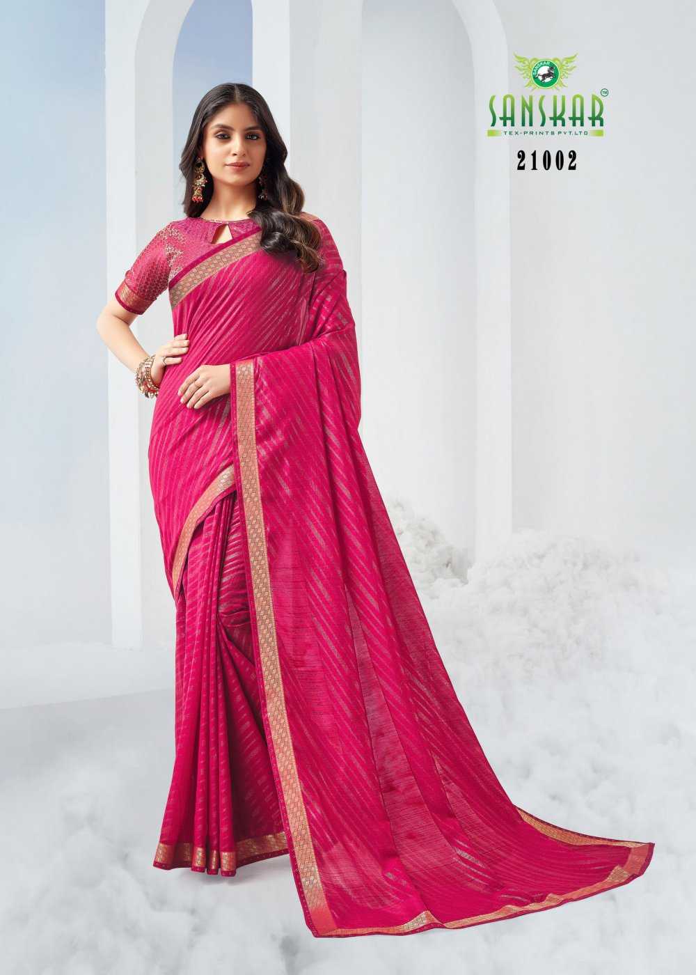 Moksha By Sanskar Fancy Printed Saree Wholesalers In Delhi