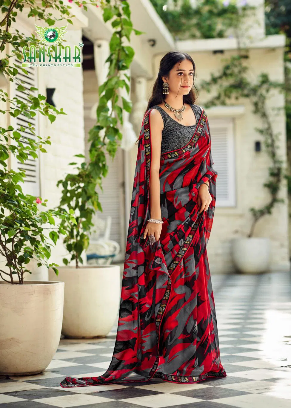 Bhagyashree By Sanskar Georgette Saree Online Wholesale