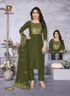 Roses By Raashi Roman Silk Kurti With Bottom Dupatta