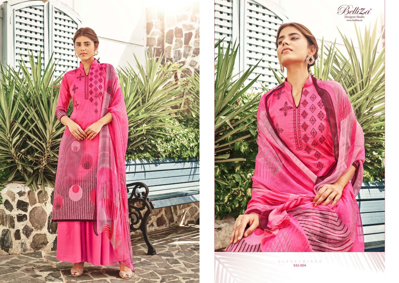 Belliza Heeriye Pure Cotton Casual Wear Digital Print with Exclusive Fancy Heavy Embroidery Work Dress Material Collection