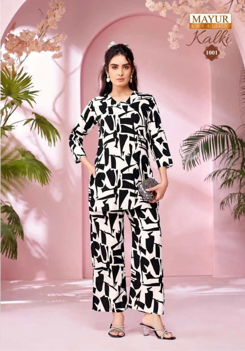 Kalki Vol 1 By Mayur Rayon Printed Co Ord Set Wholesalers In Delhi