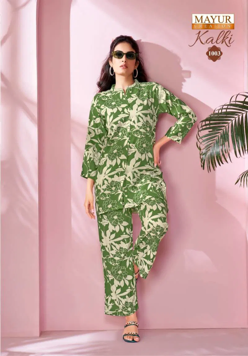 Kalki Vol 1 By Mayur Rayon Printed Co Ord Set Wholesalers In Delhi